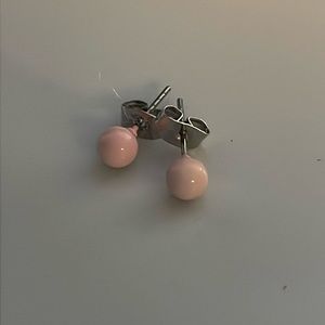 Pink stud earrings